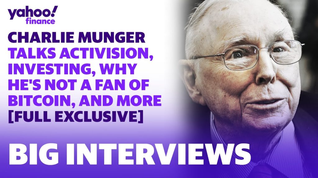 Charlie Munger talks Activision, investing, Russia and why he’s not a fan of bitcoin and more