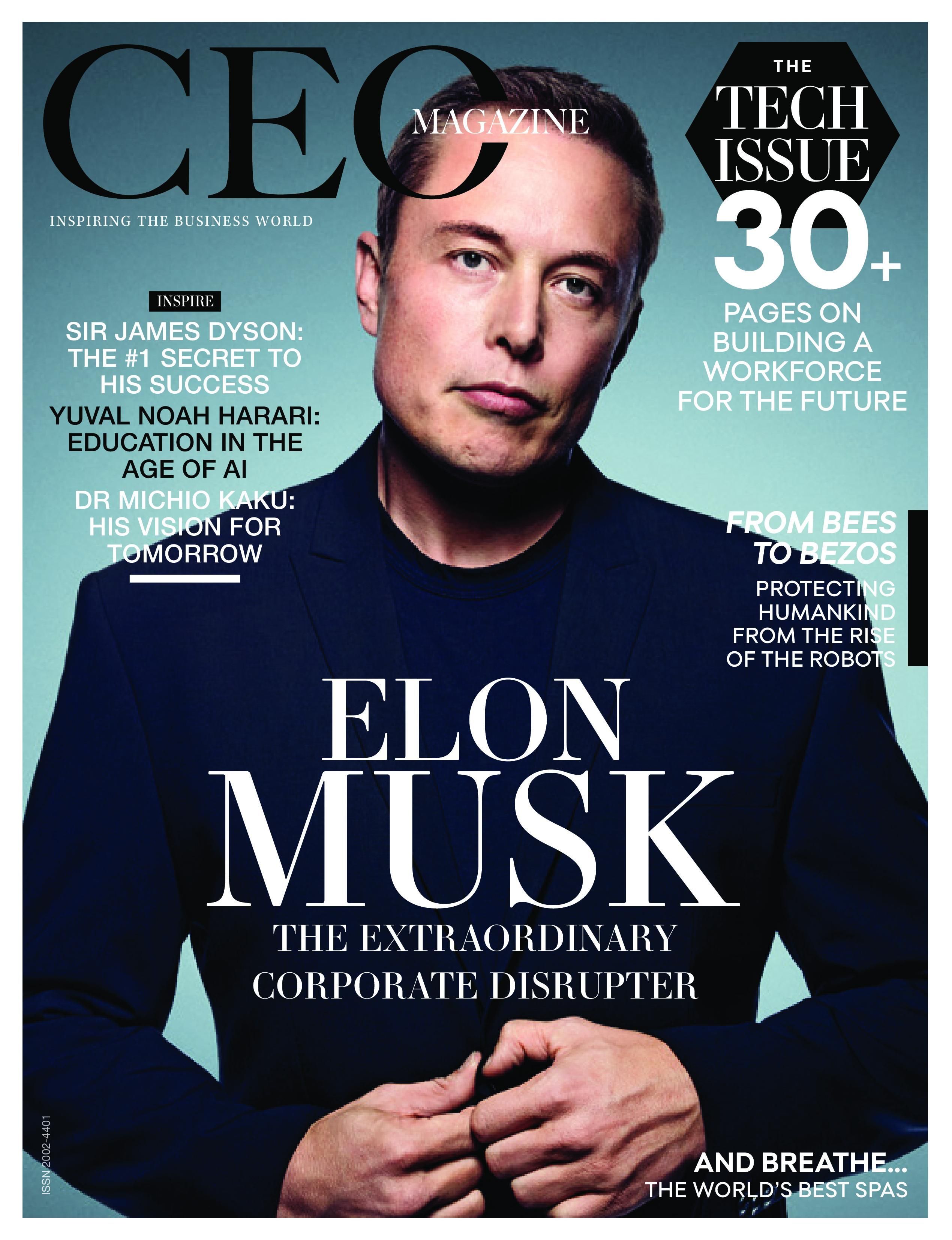 Elon Musk CEO Magazine Cover