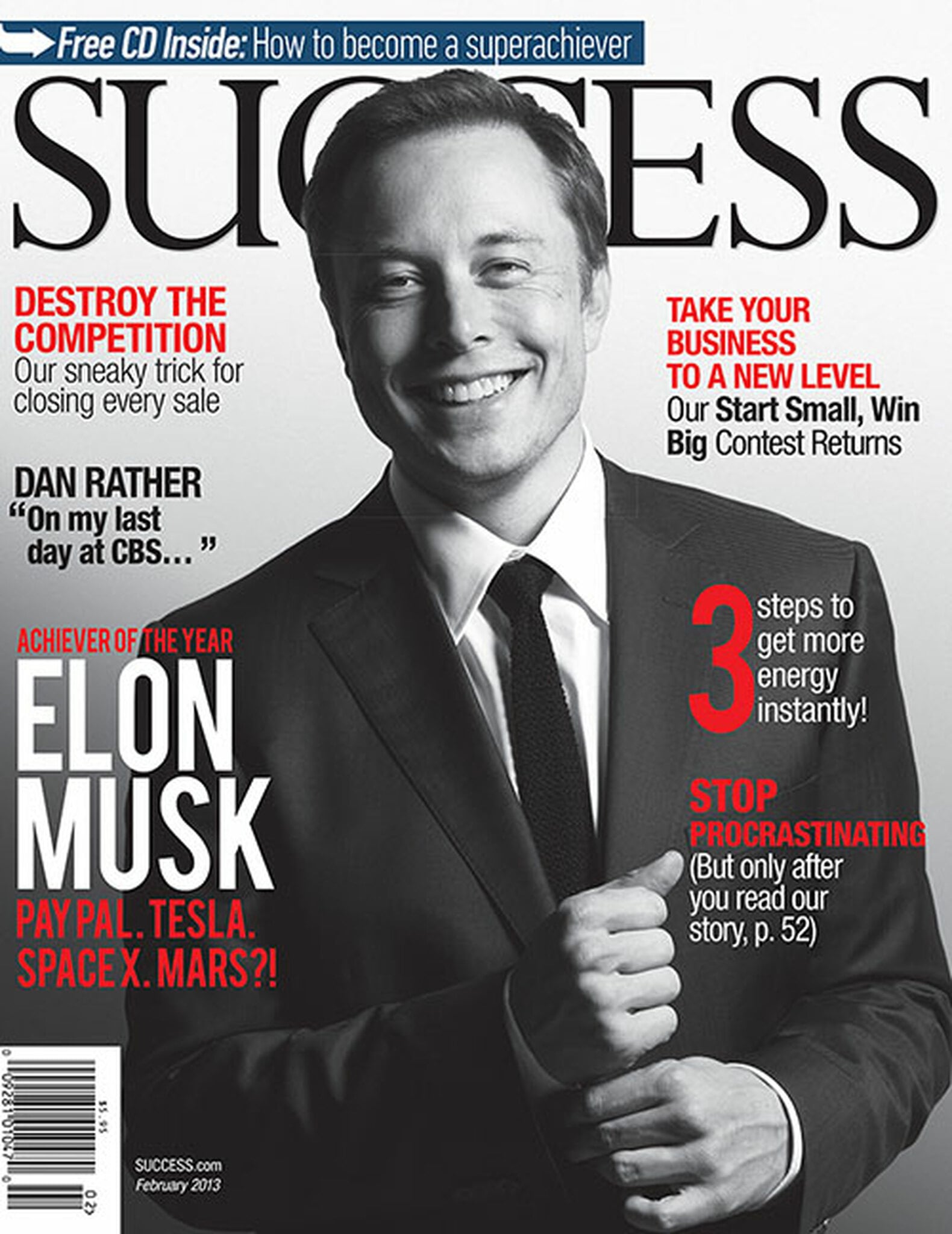 Elon Musk Success Magazine Cover