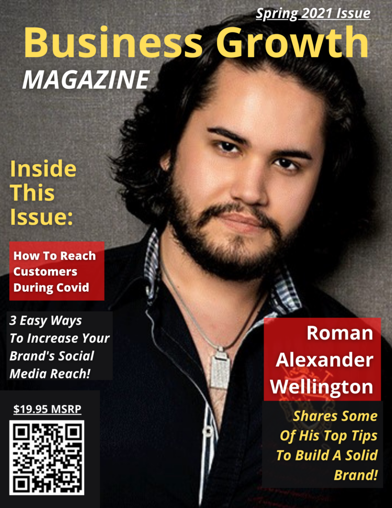 Business Growth Magazine Cover Featuring Roman Alexander Wellington