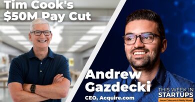 Tim Cook’s M pay cut, CEO compensation packages & Acquire.com’s CEO Andrew Gazdecki | E1658