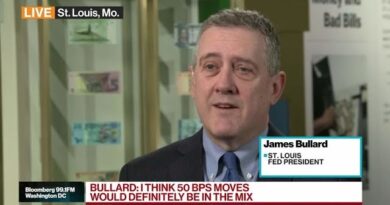 Fed’s Bullard on Rate-Hikes, Balance Sheet, Economy