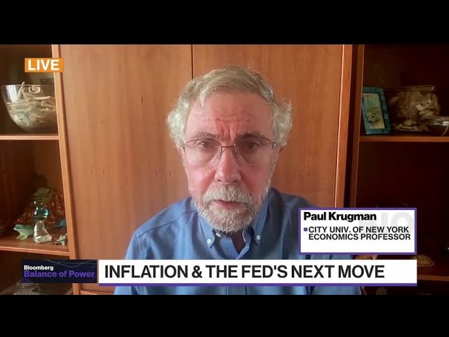 Krugman Sees No Need for Fed ‘Shock Therapy’ to Tame Inflation