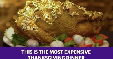 Thanksgiving dinner costs $181,000 with a gold leaf turkey and other luxury food and drink items