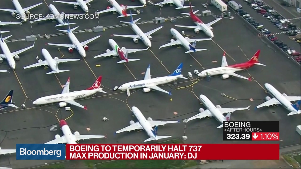 Boeing Will Suspend 737 Max Production In January