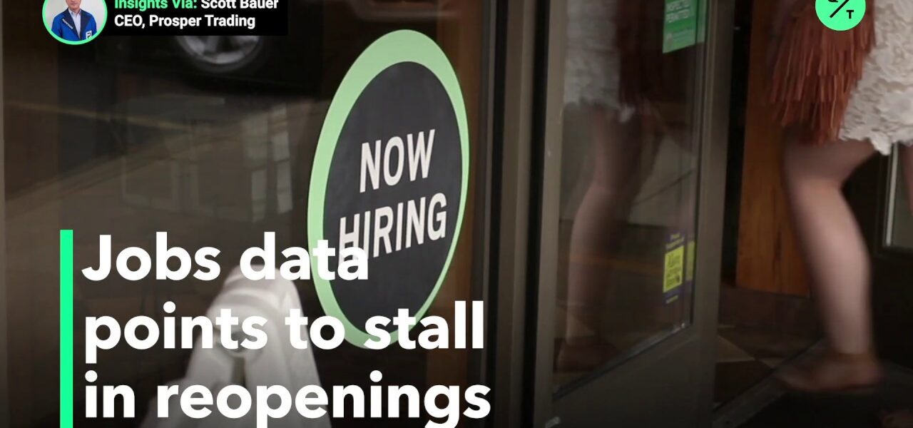 June jobs data tempered by stall in reopenings.